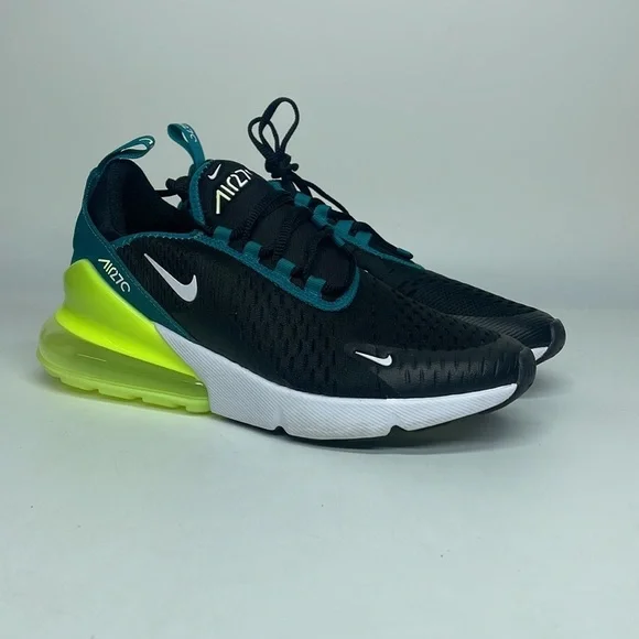 USED Kids Nike Air Max 270 943345-026 Black/White/Bright Spruce